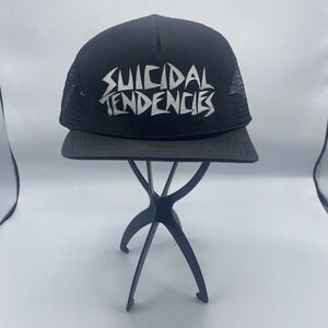 Suicidal Tendencies Trucker Hat Mens Black Mesh Snapback Band Logo Cap 39-165